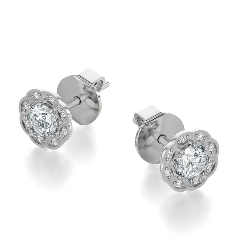 Kolczyki z brylantami białe złoto AJK_028